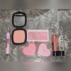 Amuse Blush Duo, AOA Studio Cool Toned Blush Duo, Wet N Wild Stix, Princessa